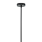 Black Metal 12 Light Chandelier with Suspension Rod 8" x 8" x 62"